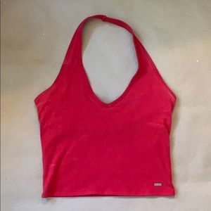 Red HOLLISTER Halter Crop Top